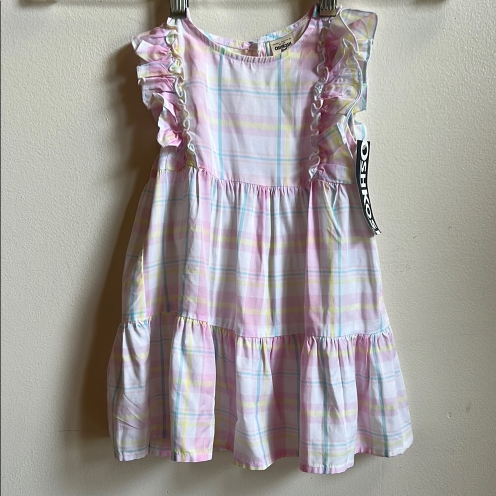 OshKosh B'gosh Pink and White Ruffled Sundress